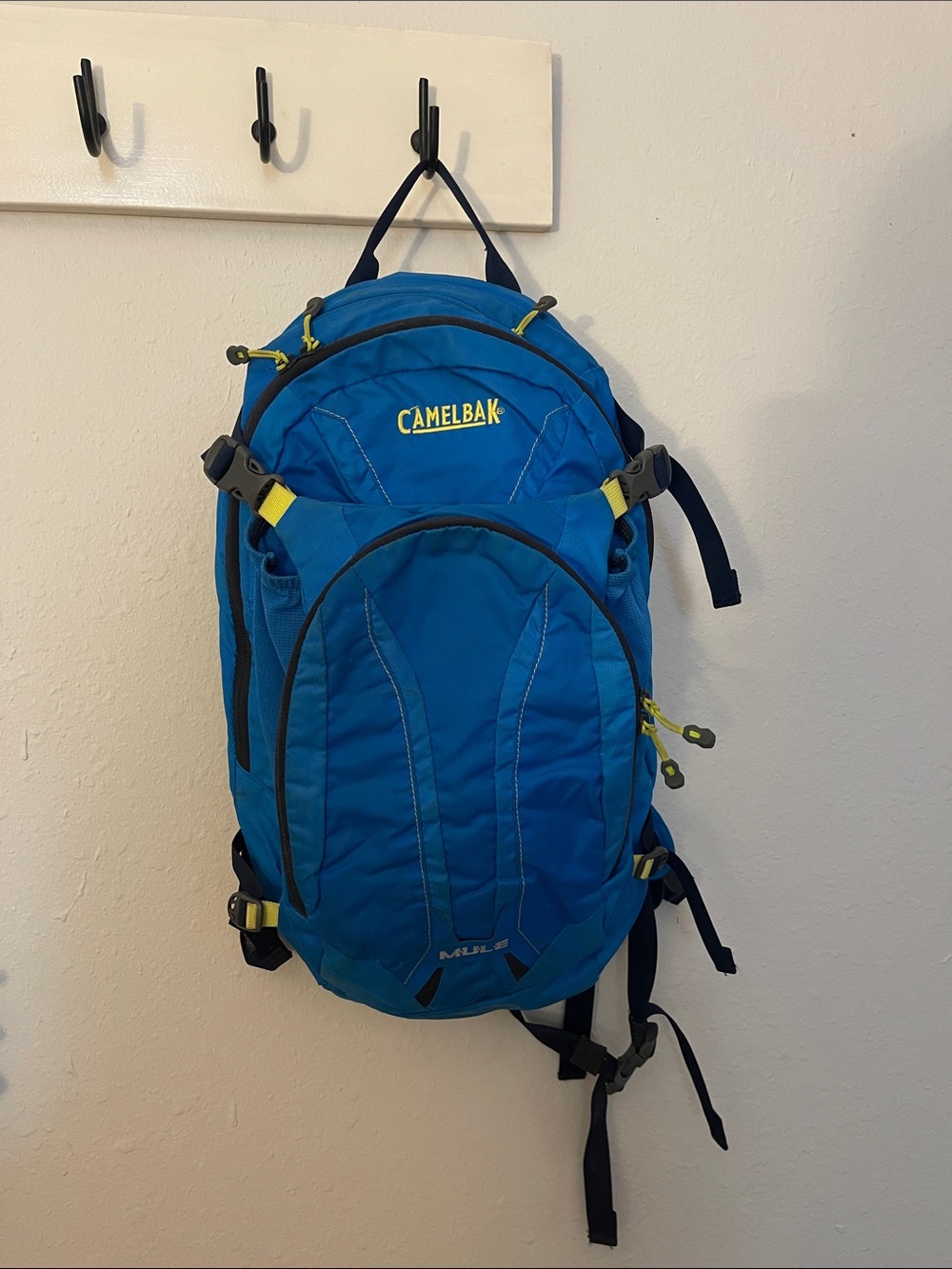 CamelBak Blue Hydration Pack with Neon Yellow Accents